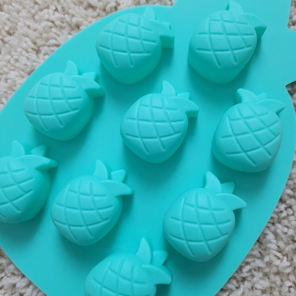 Blush Silicone Pineapple Ice Cube Tray Mold Tropical Tiki Summer Party